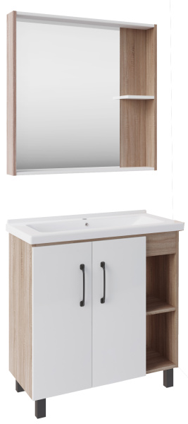 Зеркальный шкаф (80х82)   ASB-Mebel  Адель 80 9782